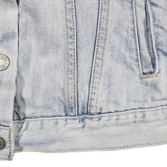 Gap Denim Jean Jacket Size XS Light Blue Wash 100% Cotton Fitted Y2K Classic - Picture 14 of 14